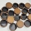 Square Acacia Wood Spice Jar Set – 24-Piece Glass Jars with Pepper Powder Sprinkler, 40oz Capacity