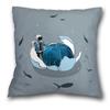 Creative Spaceman Astronaut Pillowcase Blue Green Cushion Cover Sofa Office Seat    Ornament Home Decoration