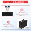 HIMOMO Storage Box for Trading Attache PU 10 Holds Black and Perfect for New Christmas Presents Cards, 4-Column Case, Leather, Compartments, Handheld,