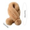 Faux Rabbit Fur Plush Neck Scarf Thicken Double-sided Neck Cover Cute Cross Scarf  Winter