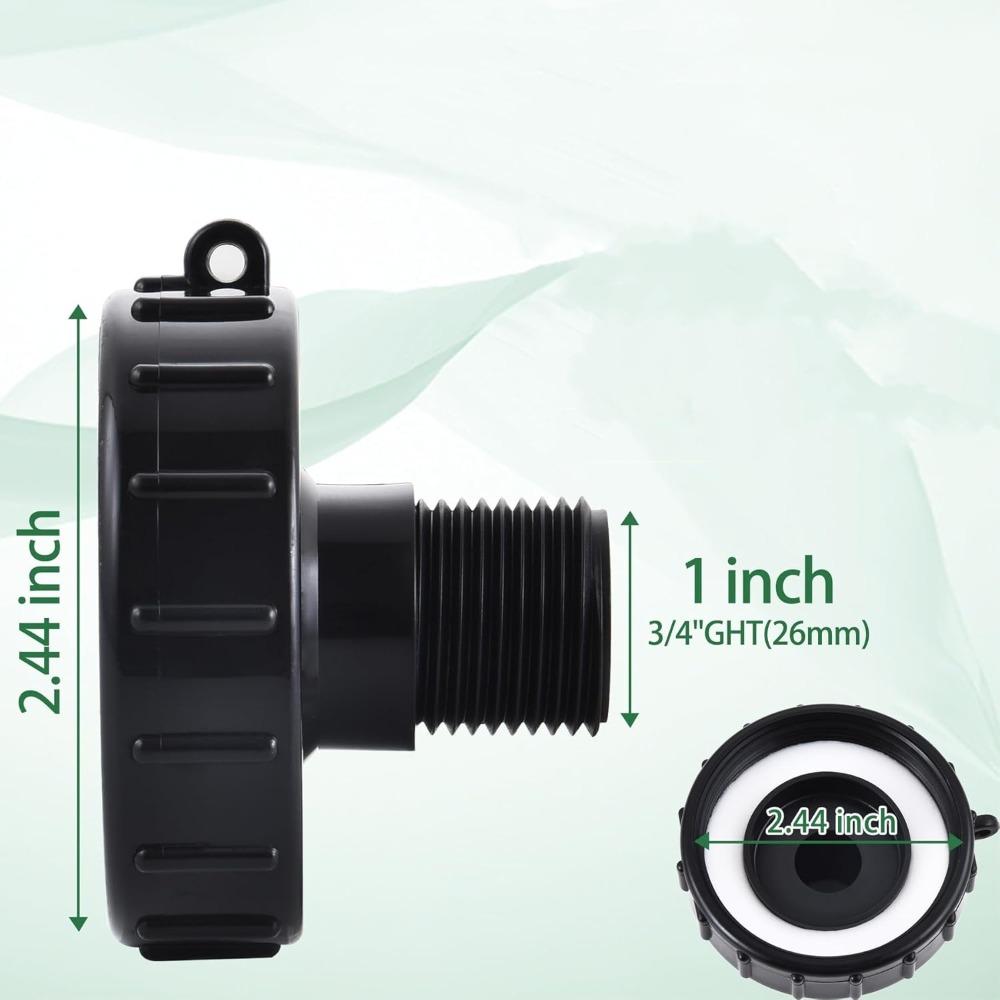 IBC Tank Adapter S60 X 1/2" 3/4' 1" 1.5 2" 63/75/80/100mm Thread Connector Ton Barrel Connect 1000 Liter IBC Tank Fitting