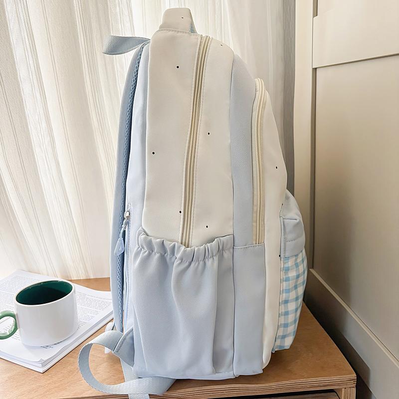 Student Schoolbag Women's Plaid Backpack College Style Backpack