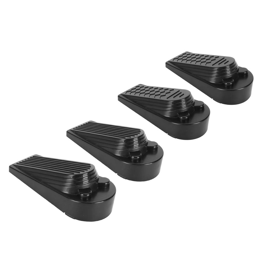 2 Sets Door Stoppers Prevent Collision Minimalist Black Heavy Duty Stackable Door Stops with Base Fo