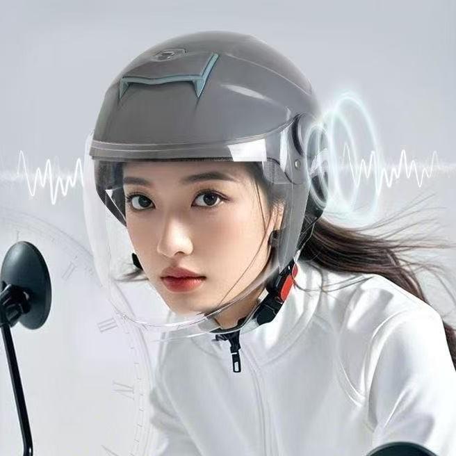 Sunscreen Electric Vehicle Men and Women Double Mirror Helmet Four Seasons Universal Battery Motorcycle Hat