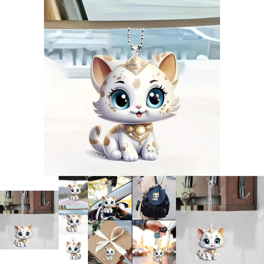 Charming Acrylic Animal Hanging Ornament For Car Interior Decoration In Vibrant Style