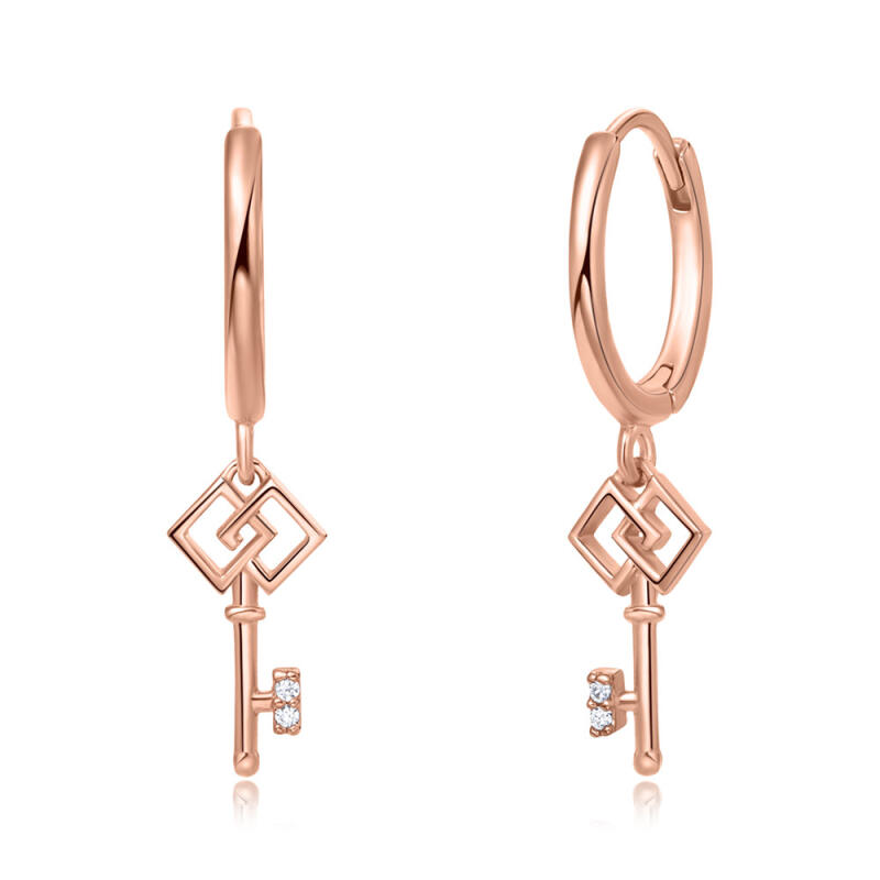 Silver 925 Diamant Lacle One-Touch Earrings
