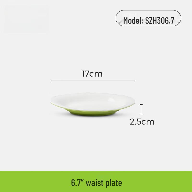 Wuhe 9,5-Zoll Ovaler Melamin-Speiseteller mit Rand