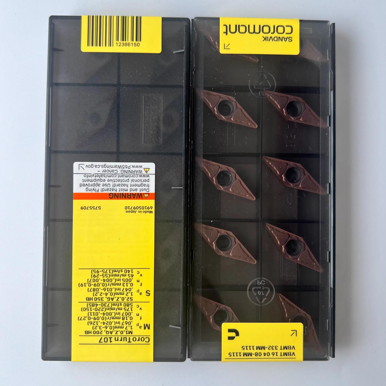 

SANDVIK / VBMT160408-MM 1115 / Industrial indexable Carbide Inserts 10 Pcs