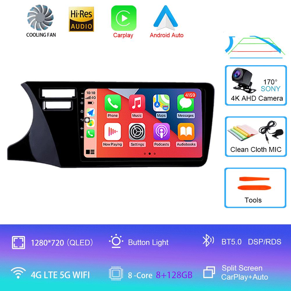 Android14 Car Radio For Honda City 2014 2015 2016 2017 Multimedia Video Player Navigation Stereo GPS Carplay Android Auto 4G DSP