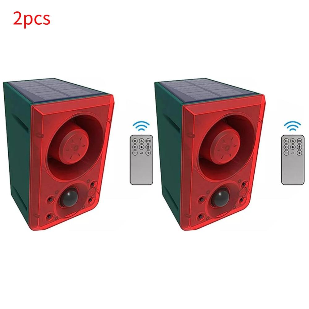 Outdoor Solar Motion Sensor Alarm with Remote Control 129DB with Motion Detector for Farm Yard Garden Animals Away Driving Wild