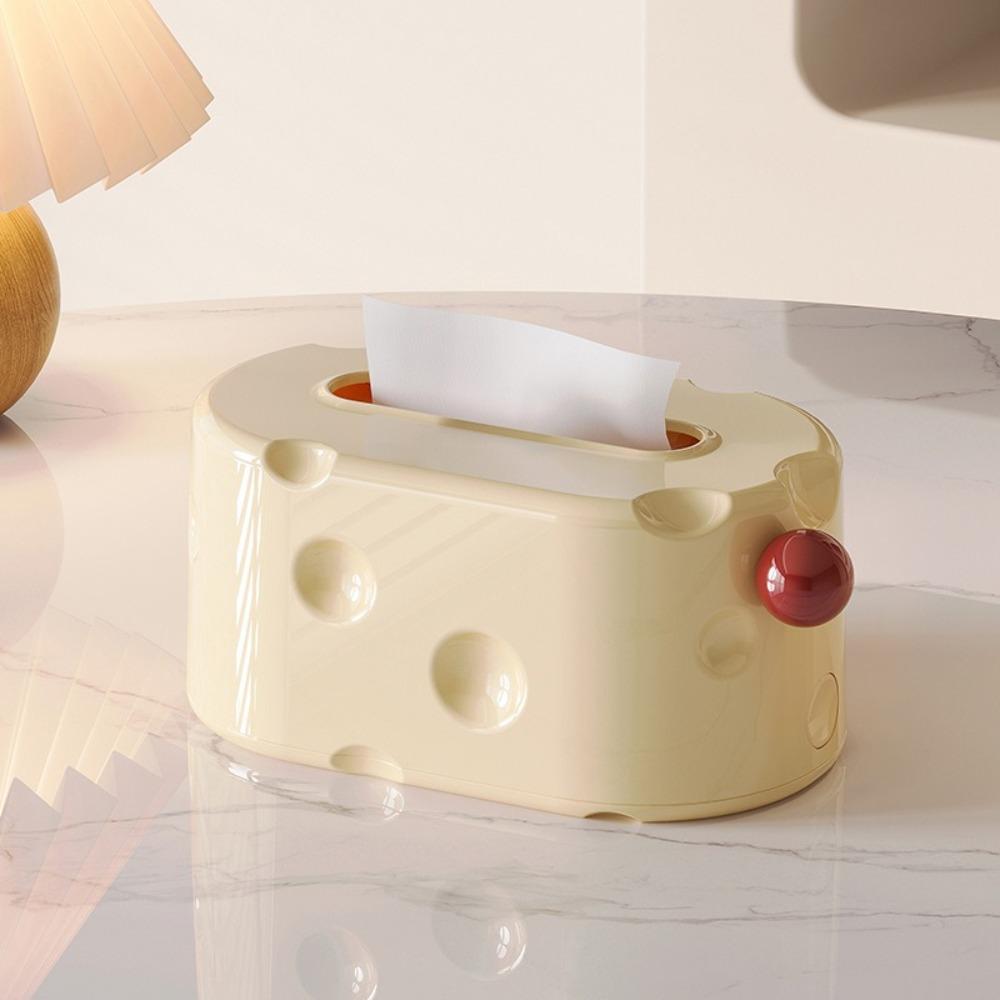 Cheese Shaped Tissue Box Holder Creative Napkin Storage Box Decorative Paper Drawer Box  Bathroom