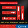 MOUFU Industrial Pipe Flow Direction Labels