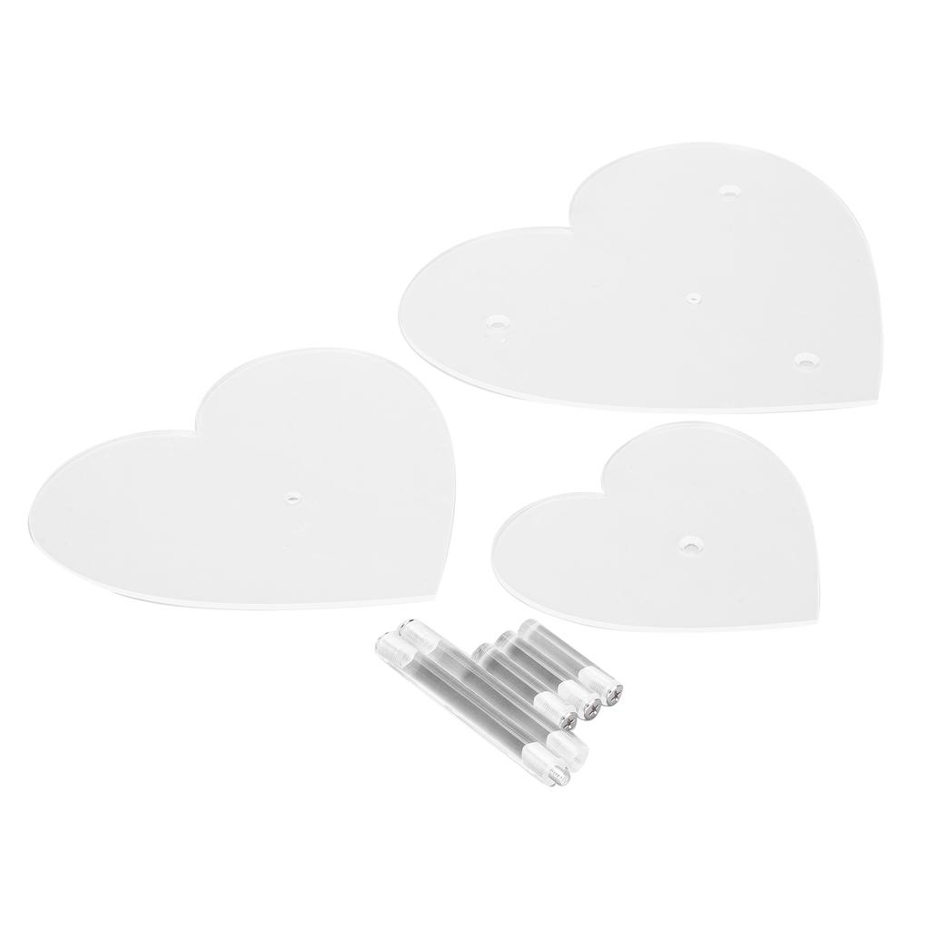 Acryl Cupcake Ständer 3 Etagen Herzform Klar Dessert Präsentationsständer für Hochzeit Geburtstagsfeier