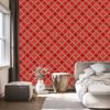 Christmas Autumn Red Plaid Wallpaper for Living Room and Bedroom 50x1000