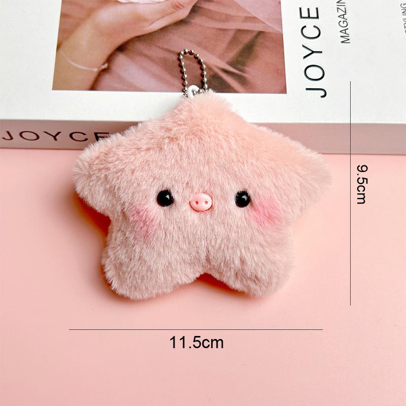Cute Cartoon Plush Pig Keychain Creative Sunglasses Pig Doll Keychain Kawaii Stuffed Toy Backpack Pendant Decoration Gifts