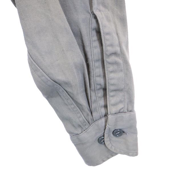 BIG MAC 60s Vintage Logo Embroidery Long Sleeve Shirt M Gray Men's Used