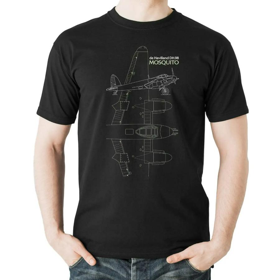 RAF De Havilland DH98 Mosquito Combat Aircraft TShirt New 100 Cotton ONeck Short Sleeve Casual Unisexs Tshirt Size S3XL