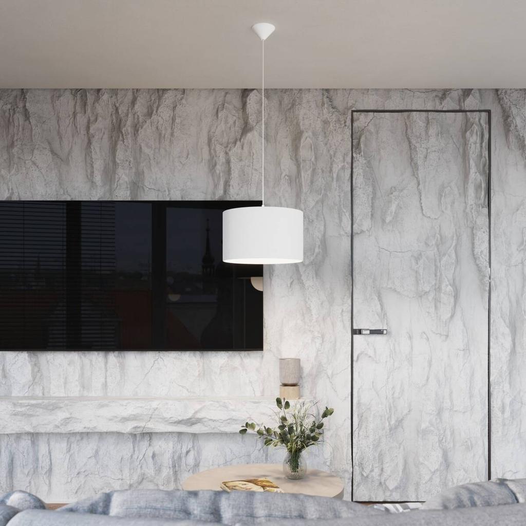 Round white hanging lamp Ø30 cm NOVA 1xE27 15W SL.1403 Sollux Lighting