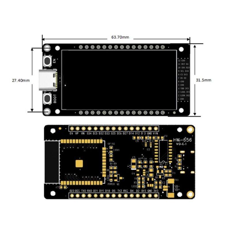ABUO-ESP32 4MB 5V Development Board Featuring 1.9-Inch TFT LCD Display(ST7789) 170X320 2412-2484Mhz