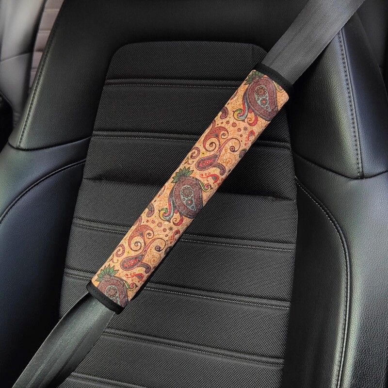 JDM Automobile Seat Belt Shoulder Protector Cartoon Ethnic Style Long Safety Belt Protective Cover All Year Round Neutral
