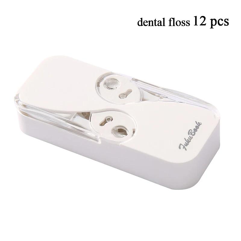 12pcs/Box Portable Disposable Dental Floss Reusable Portable Storage Box