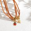 Atoztide Gold Color Heart Flower Sun Pendant Necklace for Women Stainless Steel Multiple Styles Necklace Christmas Jewelry Gift