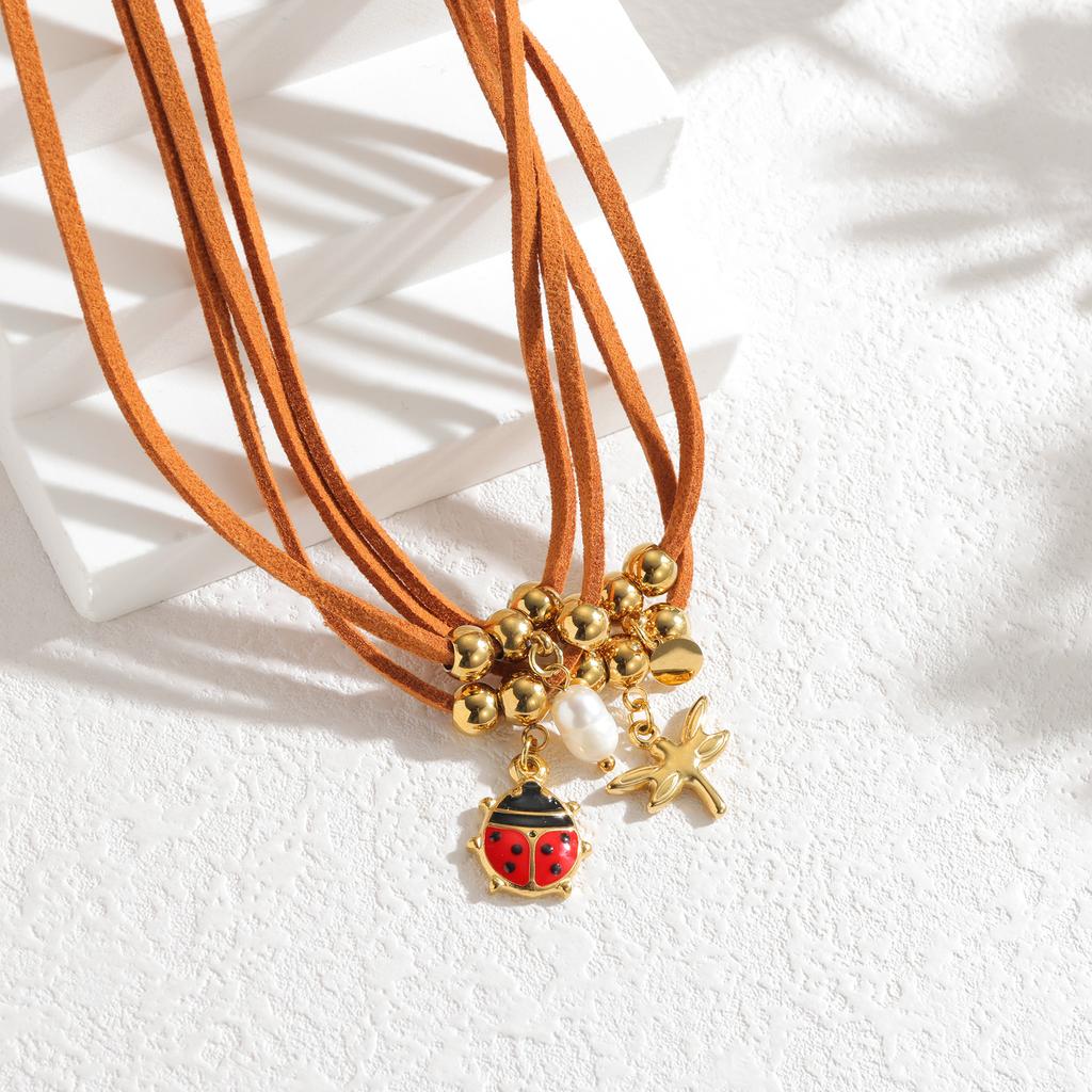 Atoztide Gold Color Heart Flower Sun Pendant Necklace for Women Stainless Steel Multiple Styles Necklace Christmas Jewelry Gift