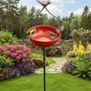 Cast Iron Garden Stake Bird Feeder Large Capacity Bowl Feeder Bird Feeding Station  Outdoor Yard