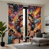 2 pezzi di HD ascolto illimitato di musica ragazze e ragazzi tenda decorativa Sistema di colori tenda stampata digitalmente decorazione per la casa