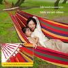 Thickened Outdoor Double Hammock with Solid Wood Spreader Bar