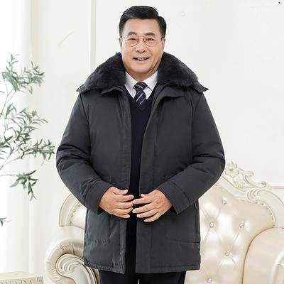 Winter Neue Herren Daunenjacke Mittel und Lang Thermische Kapuzenjacke Herren