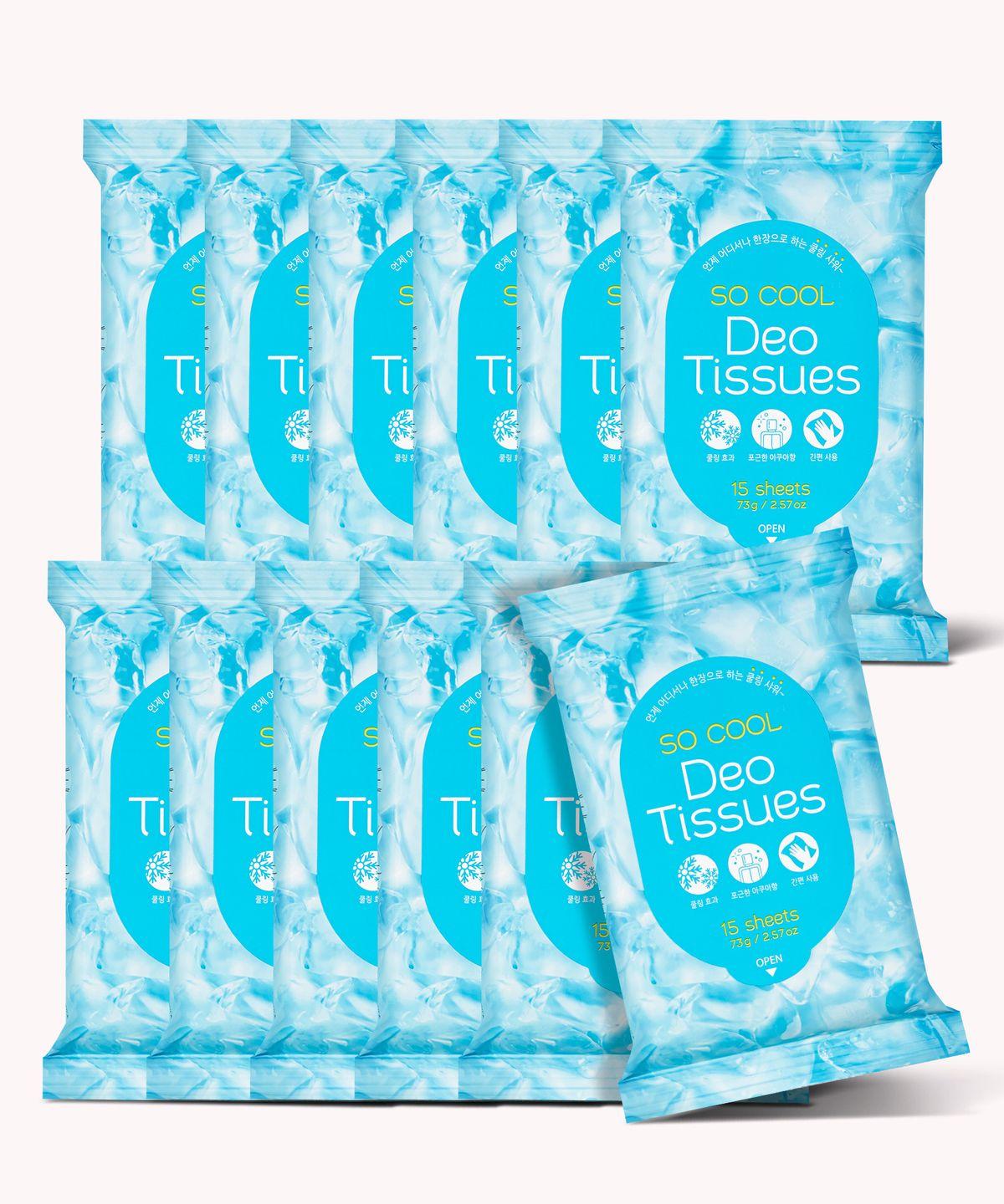 So Cool Deodorant Tissues 15 sheets, 12 packs