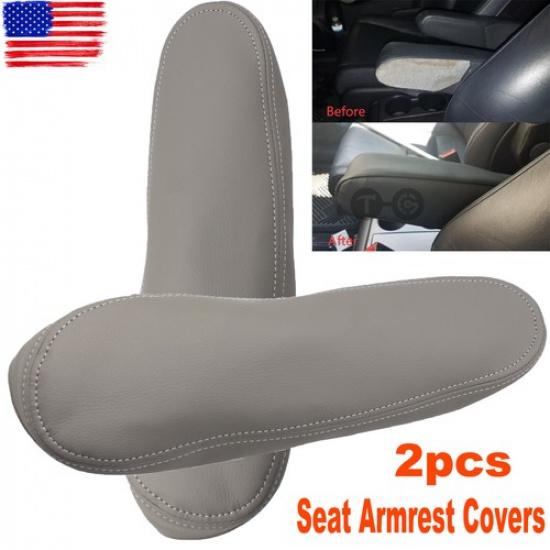Fits 01-07 Toyota Sequoia Size 10x13 Gray Real Leather Seat Armrest Covers