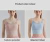 LAHN Women's Shockproof Sports Bra with Pleated Mesh Front for Running and Yoga