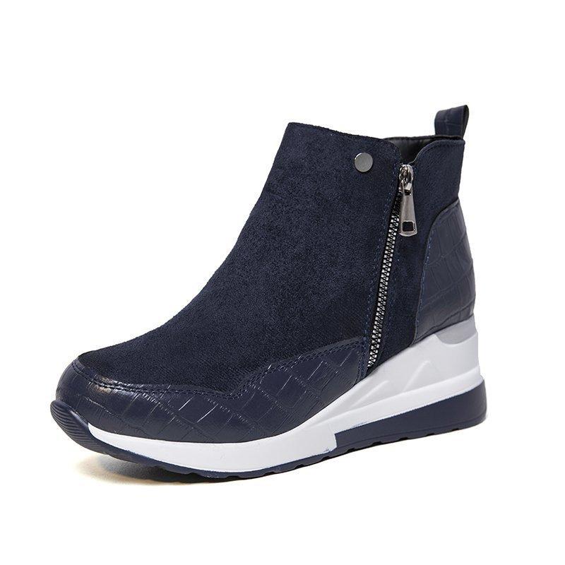 European and American Style Large Size Boots Winter New Slope Sports Style Single Shoes Heel Snow Boots