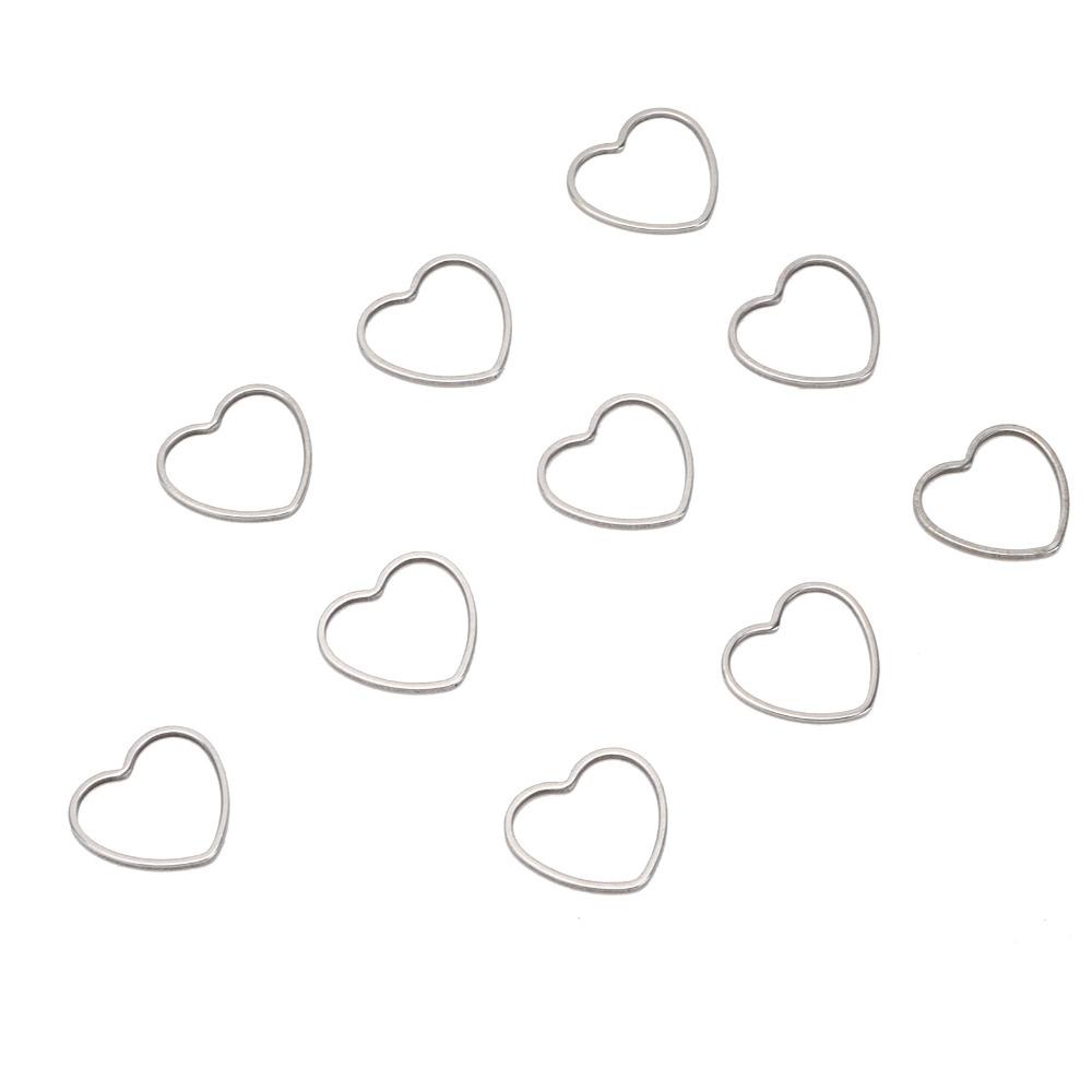 30pcs Stainless Steel Hollow Frame Pendants Silver Stainless Steel Pendants Earring Craft
