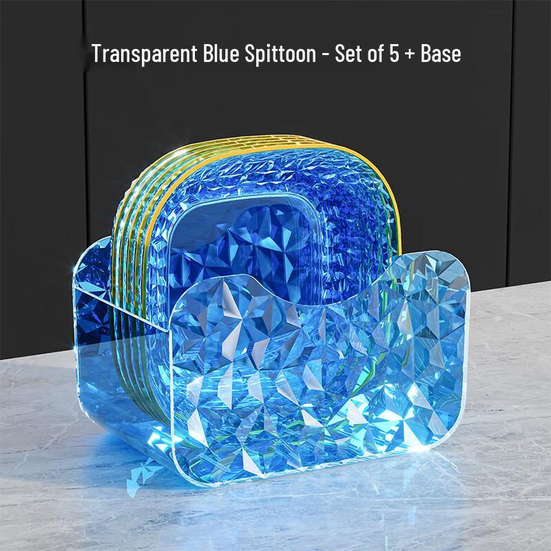 Набор костяных тарелок KANGMO Сапфирово-синий с золотой каймой