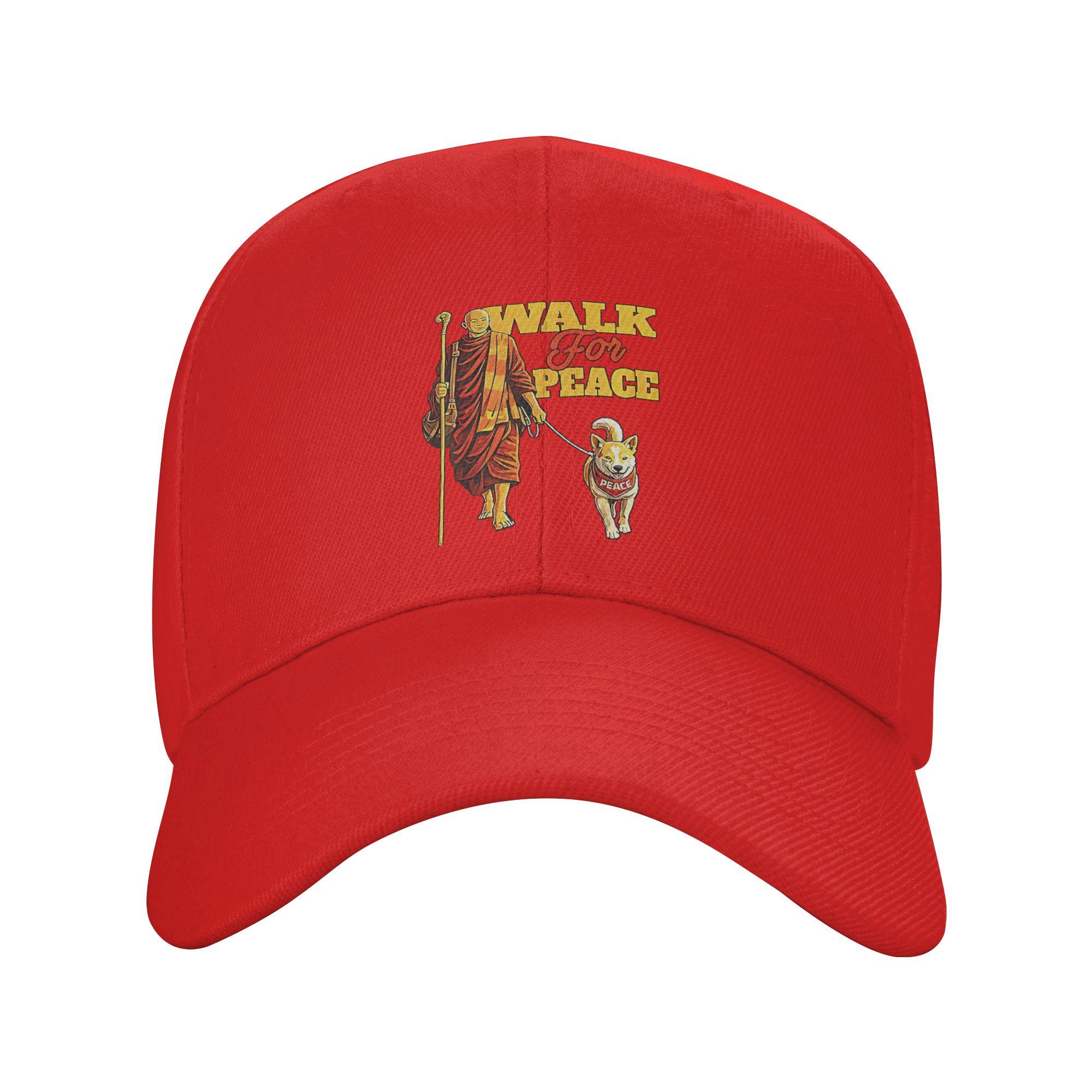 Walk For Peace Monks With Aloka Dog Pilgrimage Casual Baseball Cap Summer Trucker Hat SunProof Hip Hop Hats Yk Baseball Caps One Size