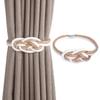 Magnetic Hemps Curtain Tiebacks,Decorative Drapery Holdbacks Bohemians Styles Woven Curtain Tie Back with Exquisite Knot