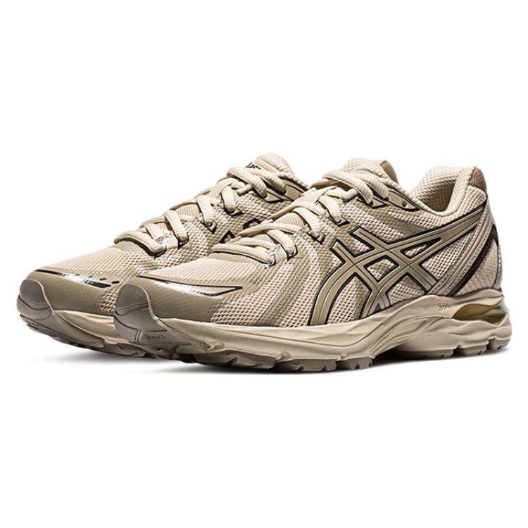 Asics Gel-Flux CN Zapatillas de Running de Larga Distancia de Caña Baja de Tela Cómoda y Cuero Sintético para Mujer Caqui 1012B464-201