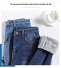 Women's High-Waist Skinny Jeans with Plus Velvet, Slim Fit, Elastic, Thickened Pencil Pants - 2023 Autumn/Winter Style.