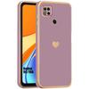 Case for Xiaomi Redmi 9C/10A - Xiaomi - Purple - Shockproof - Luxury - Golden Heart Pattern