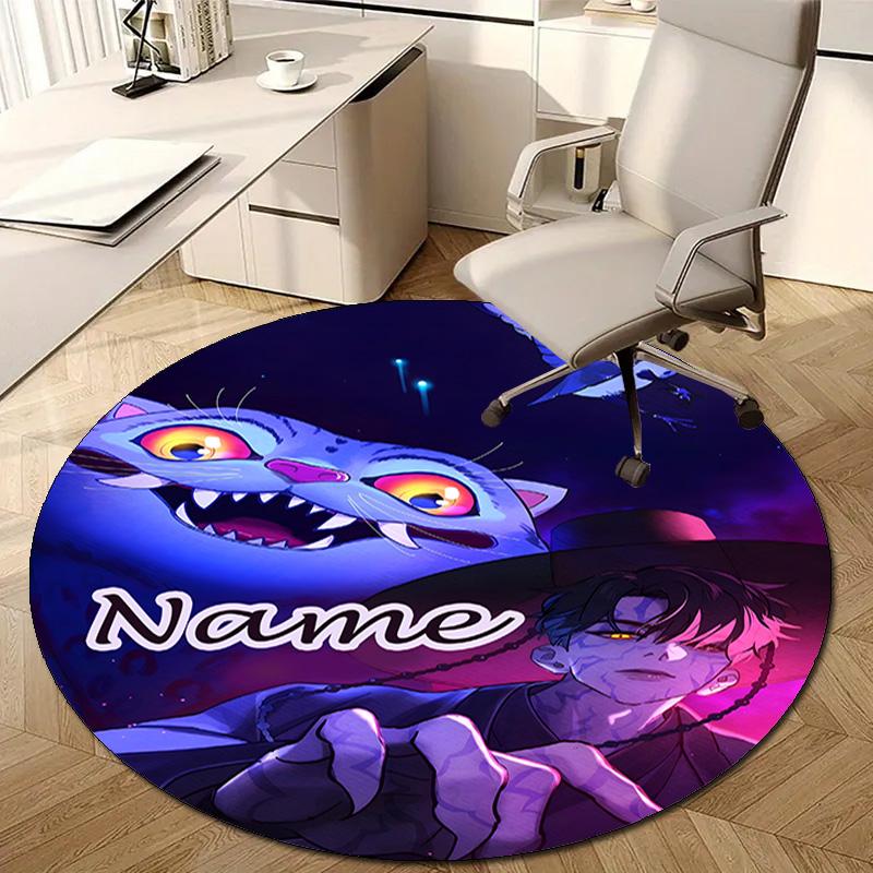 Personalized K-KPop Demon Hunters Round Chair Office Rug - Perfect for Mat, Office Chair & More - Ideal Gift for Birthdays and Holidays