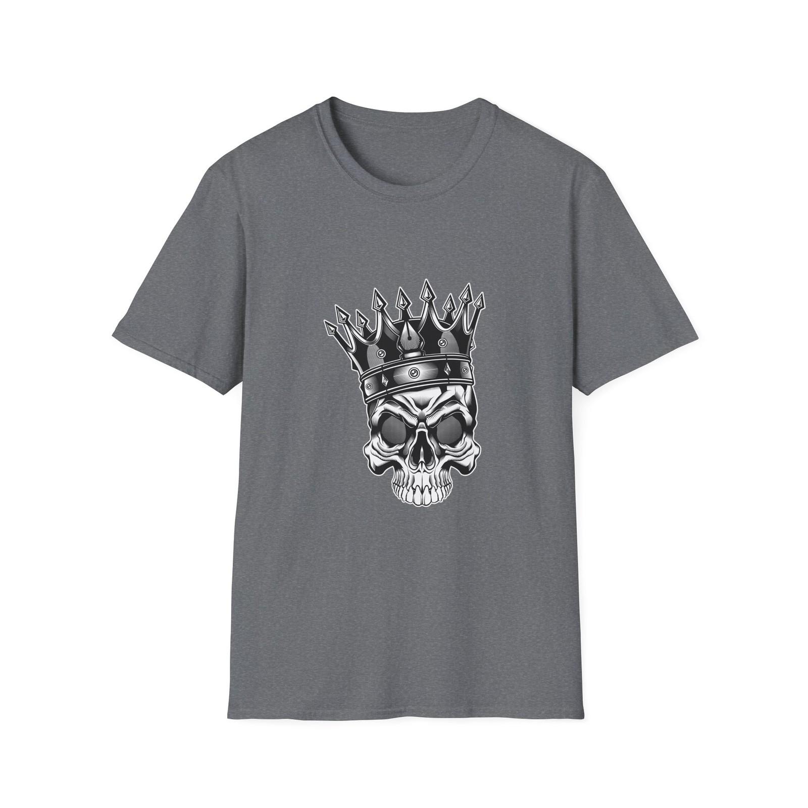 Skull Crown T-Shirt - Edgy Graphic Tee for Men & Women, Halloween, Music [...] S разноцветный