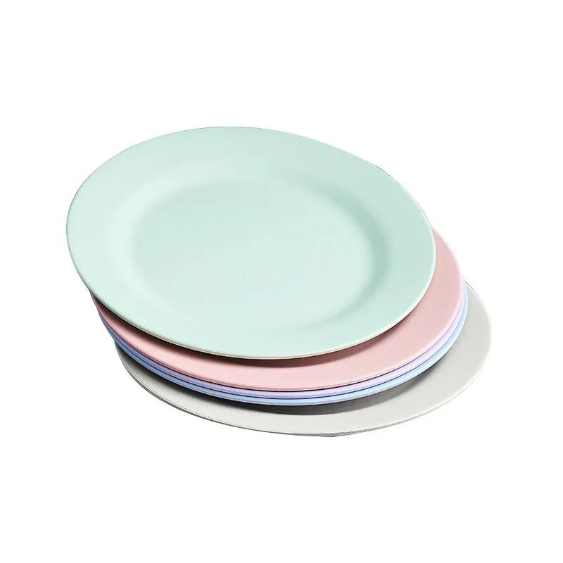 

28 см Обеденные тарелки из пшеничной соломы Тарелки для пиццы, стейков, западной кухни Большие десертные тарелки