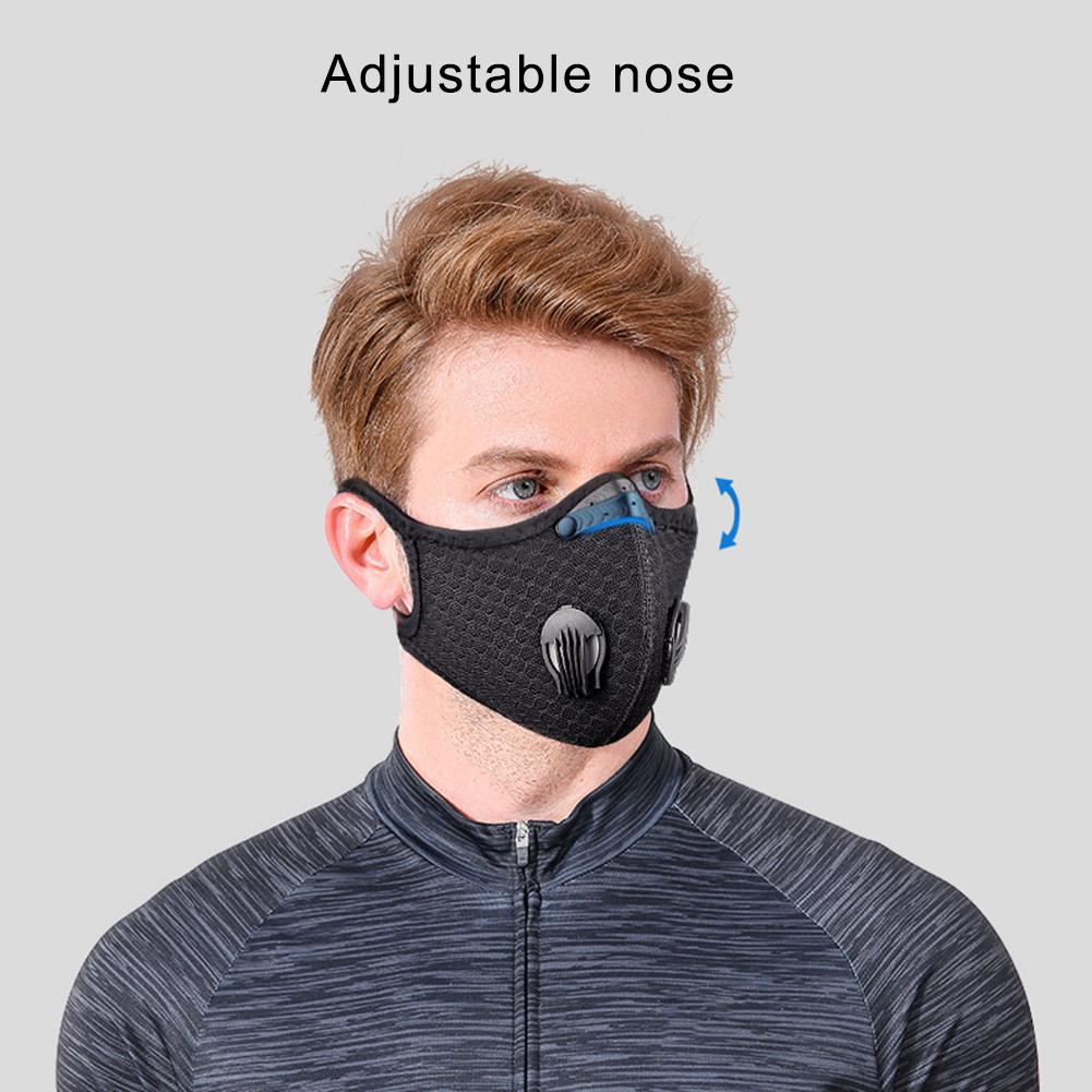 Earhook Cycling Mask Dustproof Adjustable Nose Clip Reusable Mesh Sports Mask