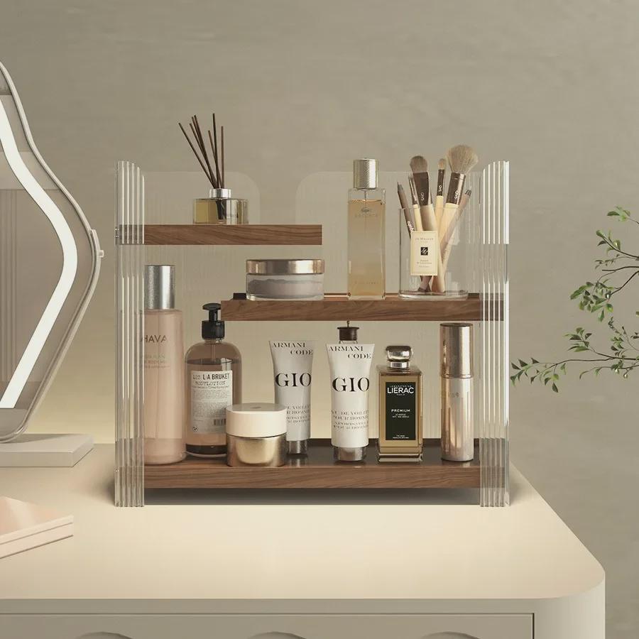 Organizzatore di Lusso in Acrilico per Cosmetici per Lavandino del Bagno o Scrivania