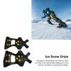 1pair 10 Spikes Ice Snow Grips Anti Slip Ice Traction Clts Walk Traction Clts for Shoes Boots Walking Hiking Climbing