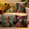 Cushion Cover  Linen  SkinFriendly Soft Decorative Case For Sofa Home Decor European Fashion Leopard Pillow Cover
