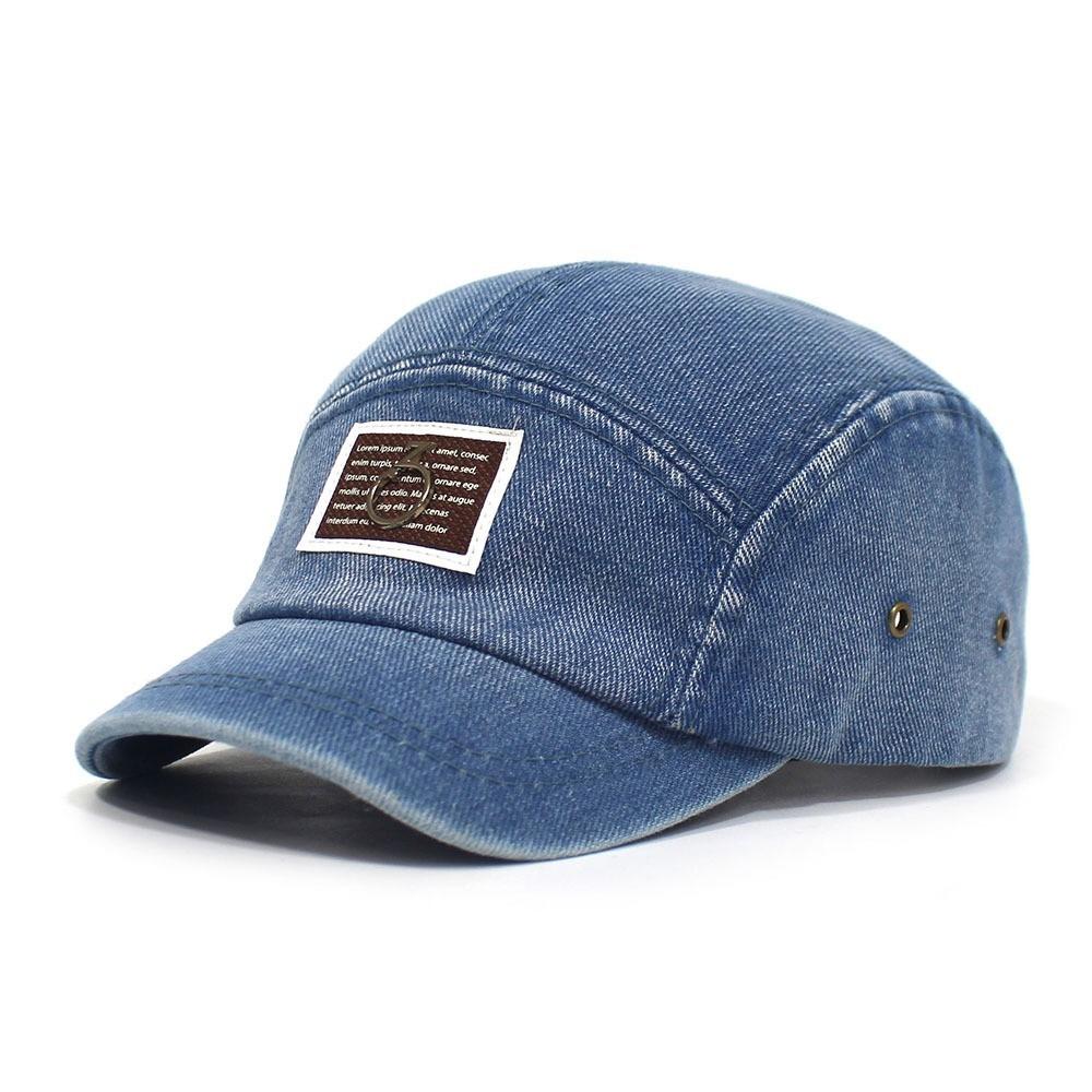 Adjustable Denim Baseball Cap Deep Crown Dad Hat Retro Trucker Hat For Woman Man